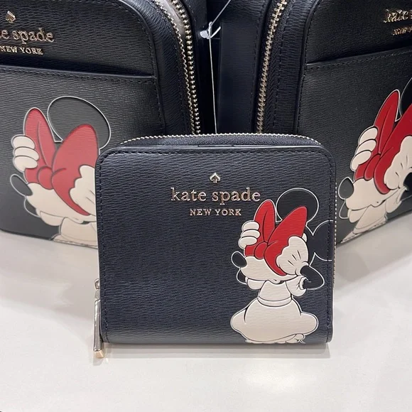 kate spade Bags Kate Spade Disney X Kate Spade New York Minnie Mouse Zip Around Walletblack Mlt Poshmark